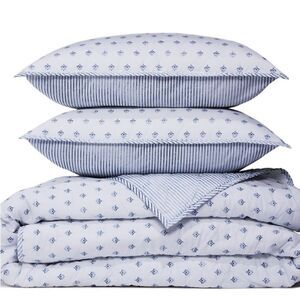 Sky Scallop REVERSIBLE King COVERLET Coverlet & 2 Shams Set